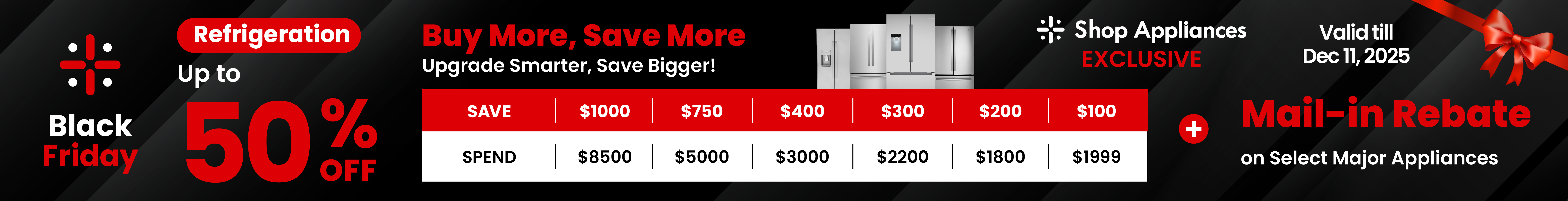 Refrigerator collection savings banner
